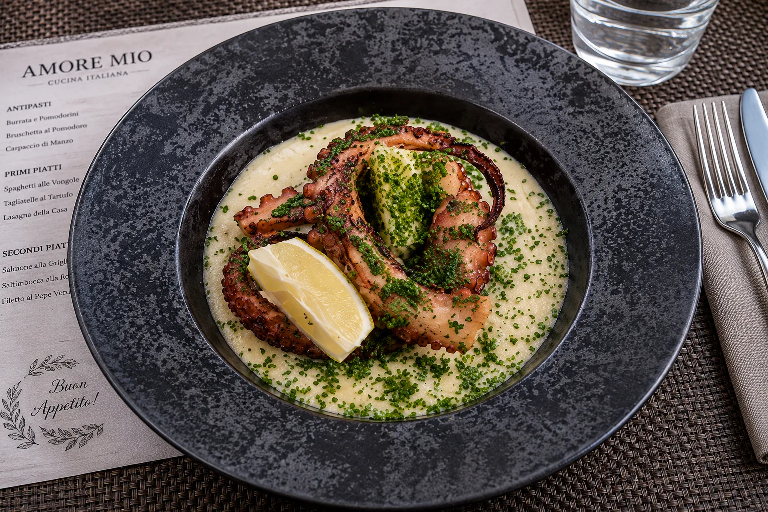 Basilic frais, cuisine italienne traditionnelle Amore Mio Saint-Raphaël